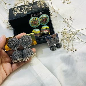 3 Pair Of Earrings