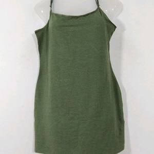 H&M Olive Green Western Dress (Women)