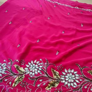 Heavy Handworked Designer Saree.