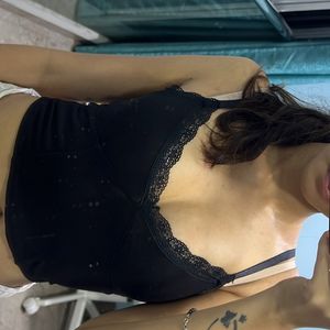 Black Lacy H&M Top