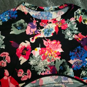 Floral High-low Cut Top