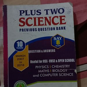 Plus Two Science Previous Question Bank