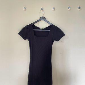 Black Bodycon Fitted Dress