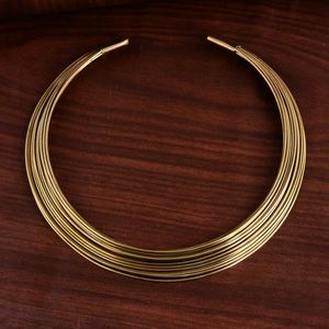 Choker Necklace Set Gold Plated