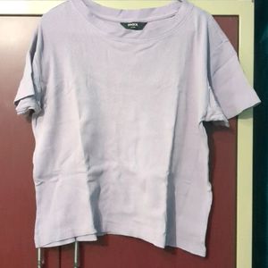 Lavender Colour Ribbed Tshirt