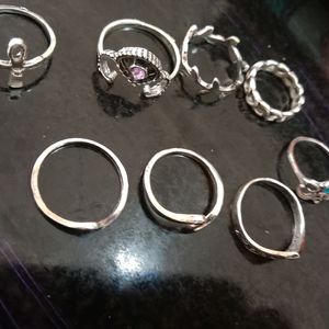 Silver Plated Oxidised Rings