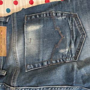 Rookies Blue wash Distressed jeans