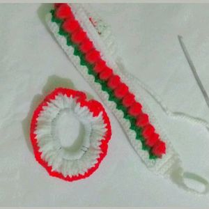 Crochet Headband And Scrunchies Set