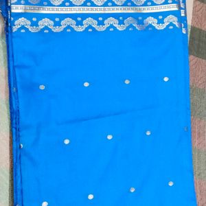 Beautiful Silk Saree With Blouse 💙