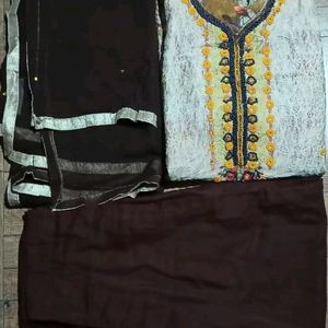 Beads And Embroidery Work Suit