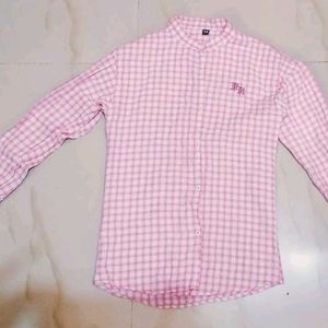 A Checked Pink Shirt.