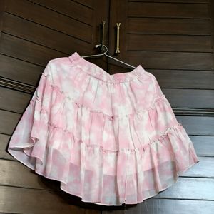 AND Pink Tie Dye Co-ord Set With Top Flared Skirt