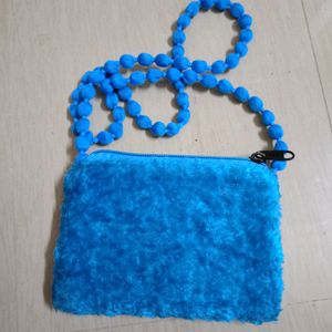 New Blue And Purple Fur Slingbag