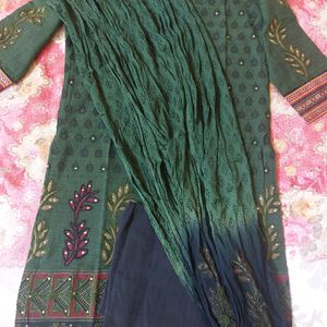 WOMEN COTTON SILK STRAIGHT KURTA SET