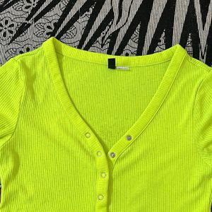 Fluorescent H&m Green Top