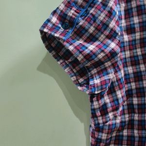 Papaya Checkered Shirt Half Sleeve (Women's)