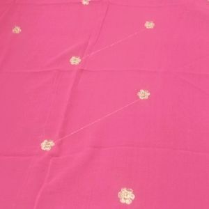 Magenta Colour Suit Material With Embroidery Work In Dupatta