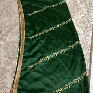 Mehndi Colour Full Set Top Bottom Dupatta