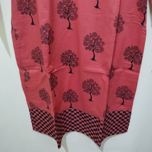 Naomi Tree Print Red Black Kurta