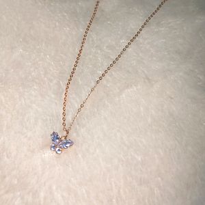 Rose Gold Chain With Butterfly Pendant & Freebie