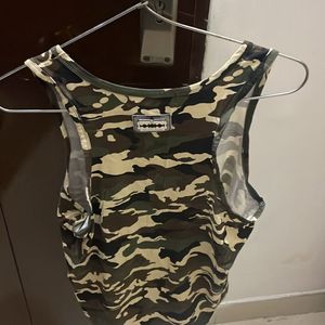 Army Print Vest