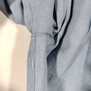 Blue Plain Casual Pant (Women)