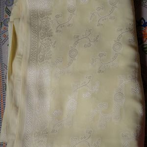 Cream Silk Saree