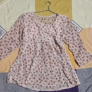 Flower Print Georgette Top