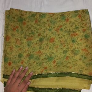 New Mustard Printed Saree