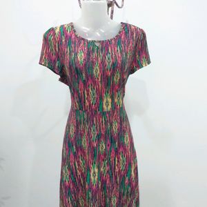 Multi Printed A Line Dress