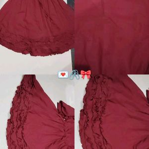 Very beautiful Maroon Colourd Dress For Girl's💌🎀