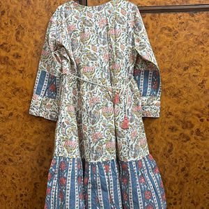 Multicoloured Boho Dress With Belt