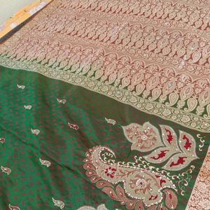 Green Zardosi Silk Saree