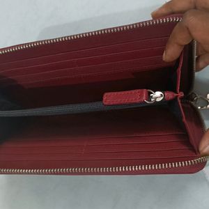 Womens Long chain Leather Purse