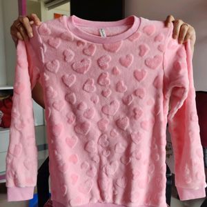 Beautiful Pink Full Sleeve Woollen Sweater For Beautiful Girls