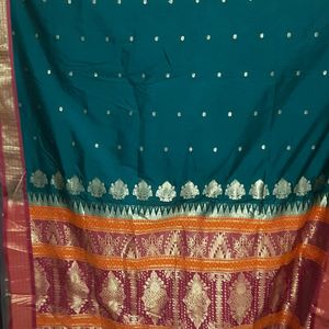 Art Silk Zari Work Pallu Jacquard Saree