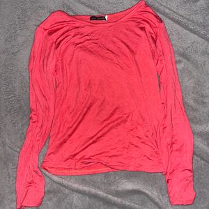 *SOLD* Y2K VINTAGE BABY TEE FULL SLEEVE PINK