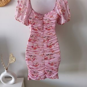 As YouWish Romantic Floral Ruched Dress From USA