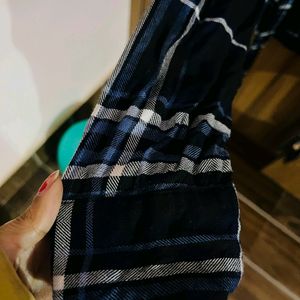 ❗ SALE ❗Cute People Navy Blue Checks Knot Shir