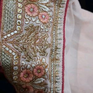 Peach Embroidery Kurta