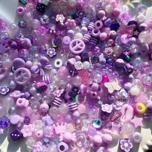 purple beads mix