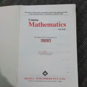 Revised Concise Mathematics For ICSE 9th Class