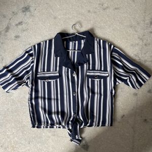 Blue And White Lining Shirt