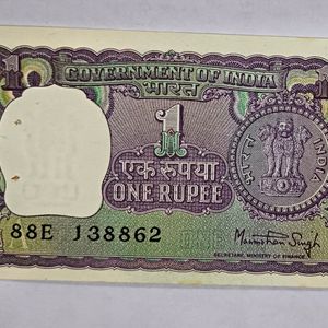 One Ruppee 45 Year Old Note