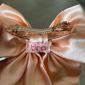 Tira Beauty Beautiful Peach Satin Bow 🎀