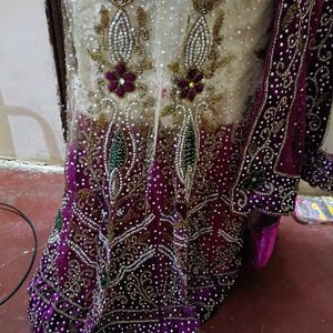 Violet And Gold Choli