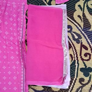 Nyra Cut Kurta Set With Dupatta in Pink Color