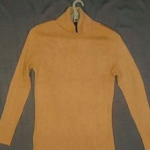High Neck Brown Sweater Bodycon Dress