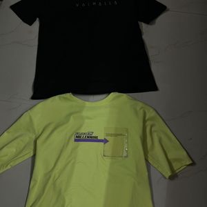 Combo Neww Max And Kwabey Black & Lime Tshirt