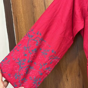 Anarkali Red Stylish Kurta For Women